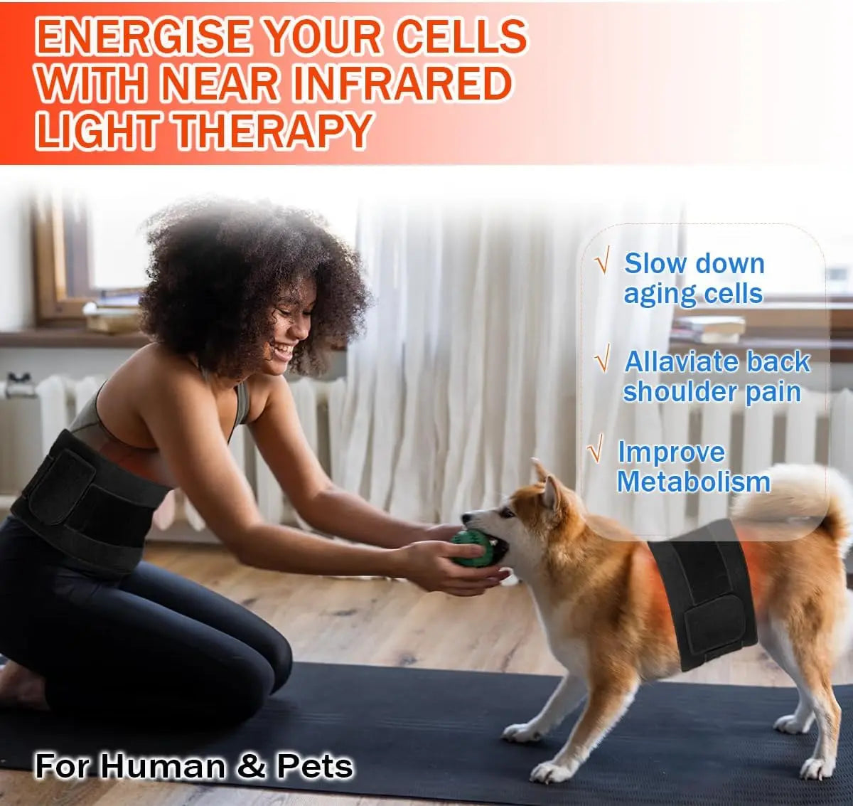 Pro 120 LED Red Light Therapy Pad — Full Body Pain Relief & Recovery