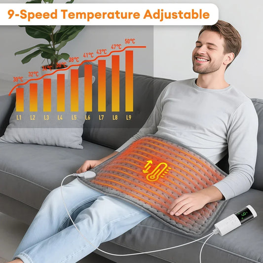 Electric heating pad for back and body pain relief